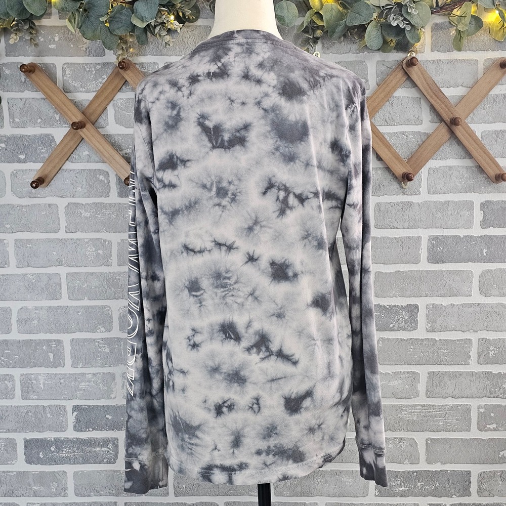 Aeropostale Mens Medium Grey Tie Dye Long Sleeve Graphic Tee Aero 87 New‎ York - Picture 3 of 7